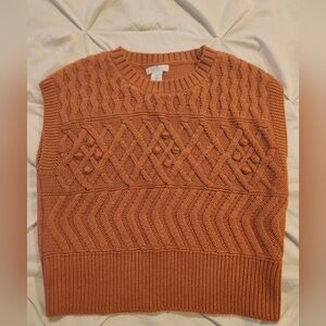 *2 For $15* Pure Rust Crew Neck Sweater with Geometric Knit